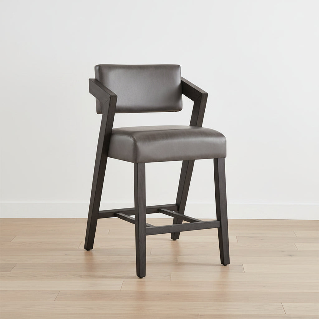Wood Finish Counter & Bar Chair by