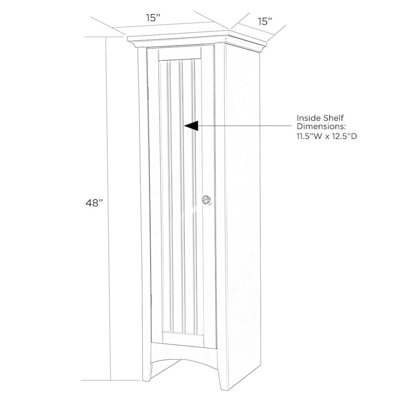 White One Door Kitchen Storage Pantry
