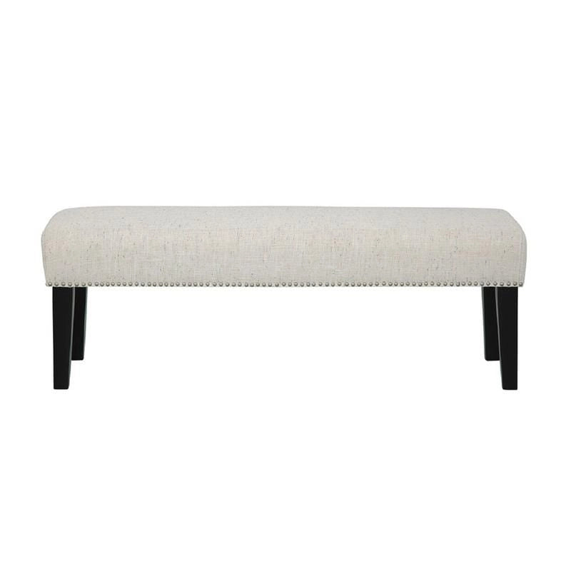 Upholstered Accent Bench w/ Nailhead Trim
