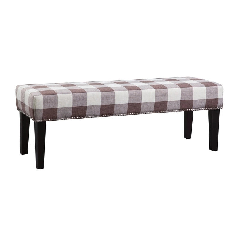 Upholstered Accent Bench w/ Nailhead Trim