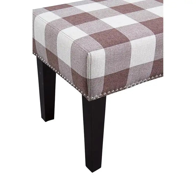 Upholstered Accent Bench w/ Nailhead Trim