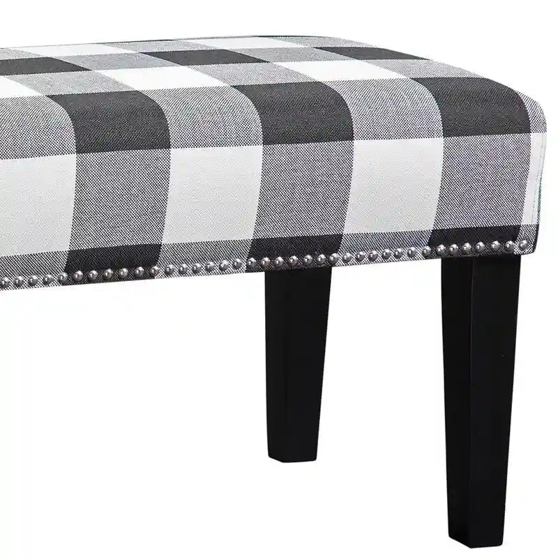 Upholstered Accent Bench w/ Nailhead Trim