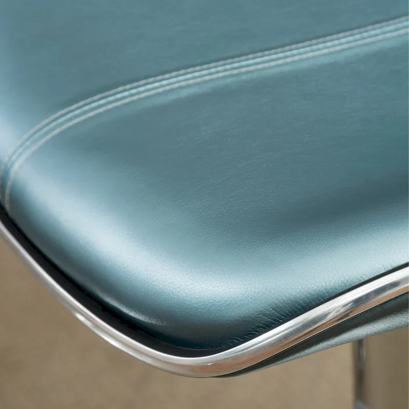 Leatherette Airlift Adjustable Swivel Barstool (Set of 2)