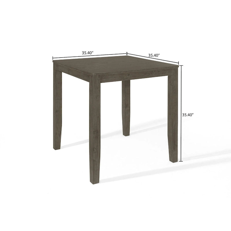 Simple Rustic Square Counter Height Dining Table - Grey