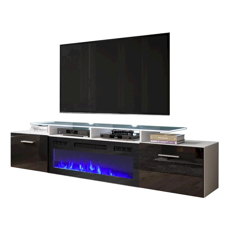 Electric Fireplace Modern 75 TV Stand