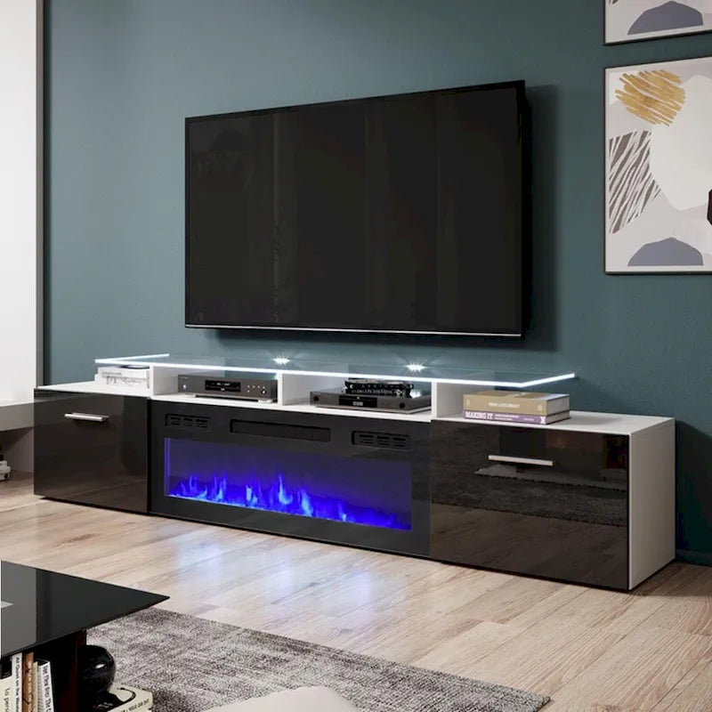 Electric Fireplace Modern 75 TV Stand
