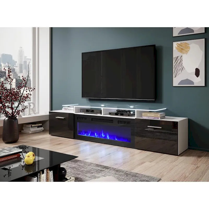Electric Fireplace Modern 75 TV Stand
