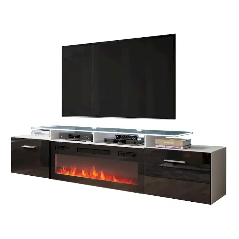 Electric Fireplace Modern 75 TV Stand