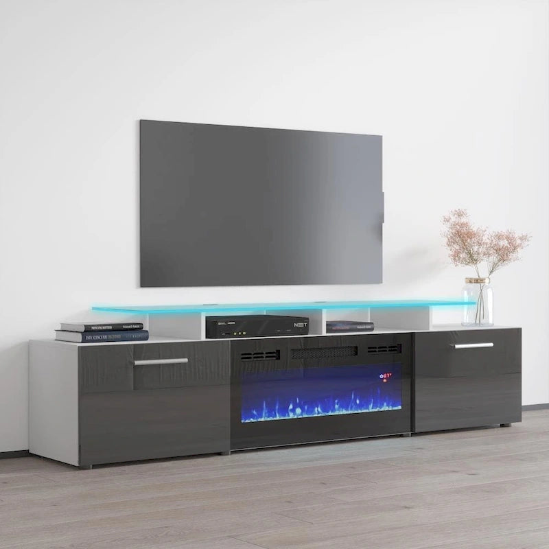 Electric Fireplace Modern 75 TV Stand