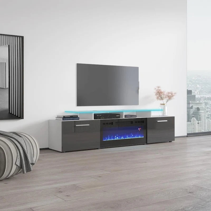 Electric Fireplace Modern 75 TV Stand