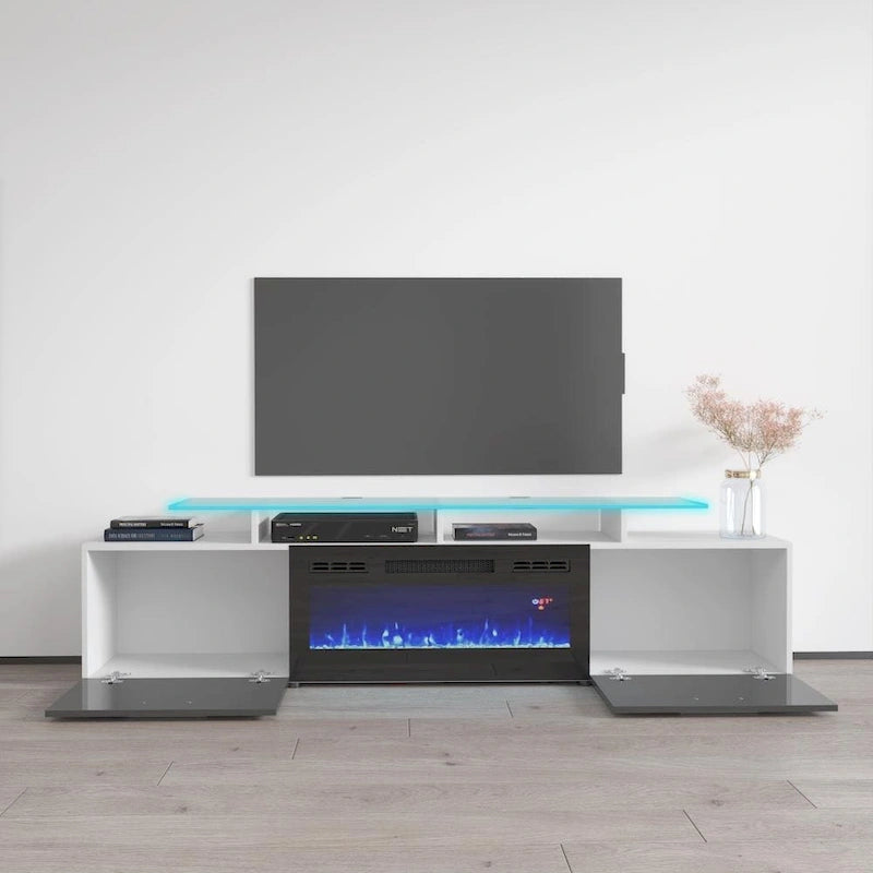 Electric Fireplace Modern 75 TV Stand