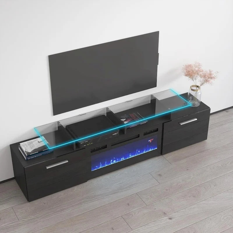 Electric Fireplace Modern 75 TV Stand