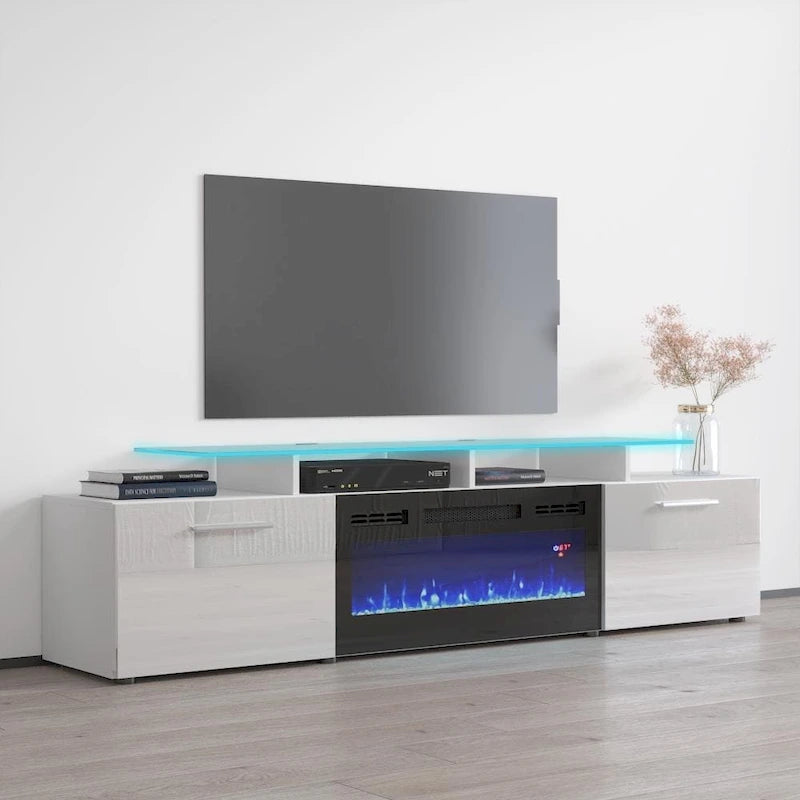 Electric Fireplace Modern 75 TV Stand