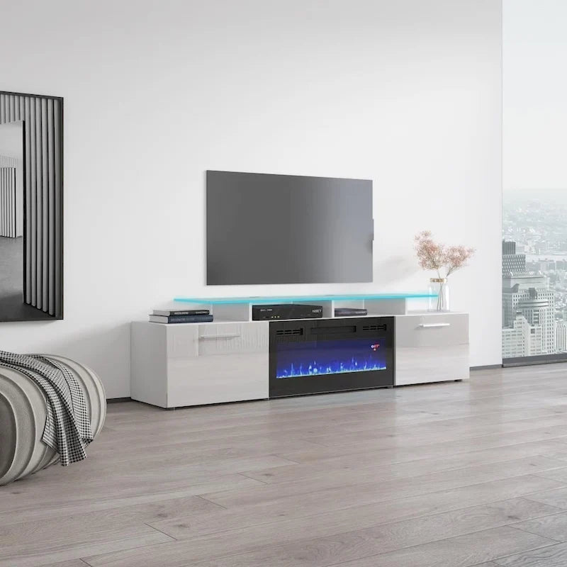 Electric Fireplace Modern 75 TV Stand