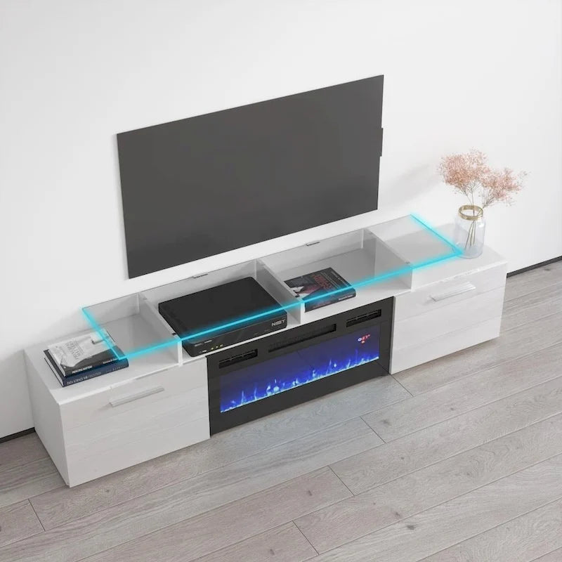 Electric Fireplace Modern 75 TV Stand