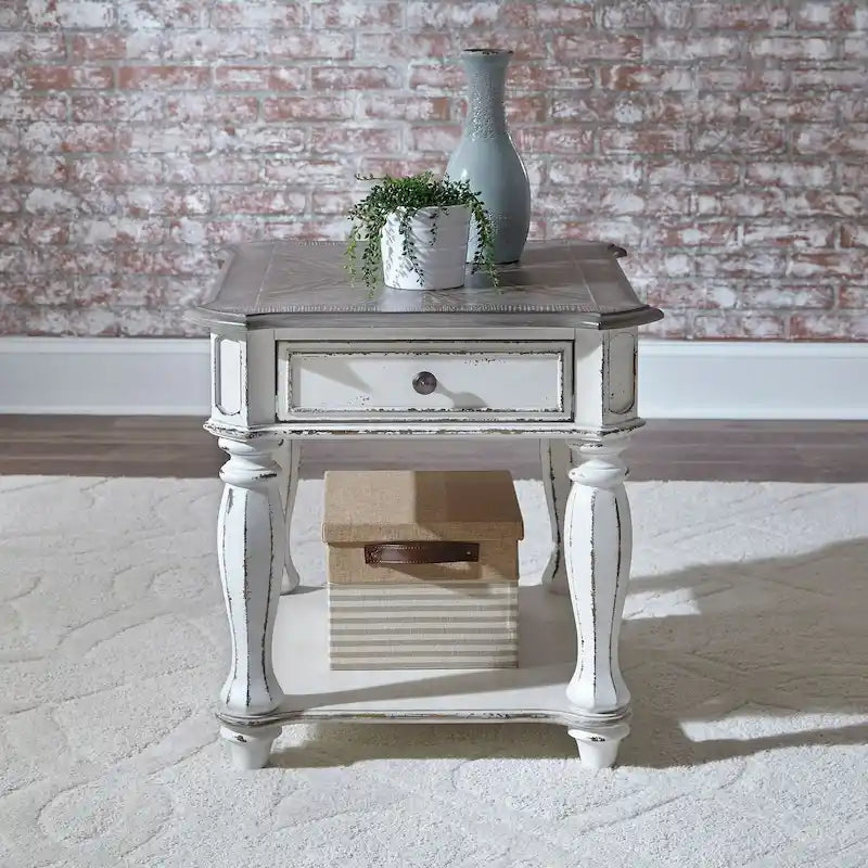 End Table for Living Room- 2 Finish Options - W24 x D28 x H24