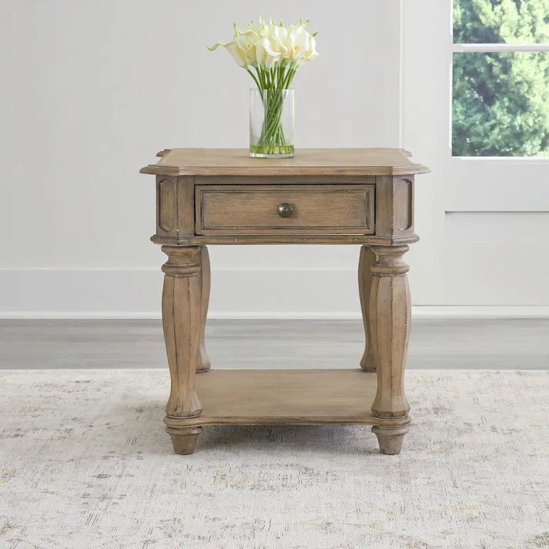 End Table for Living Room- 2 Finish Options - W24 x D28 x H24