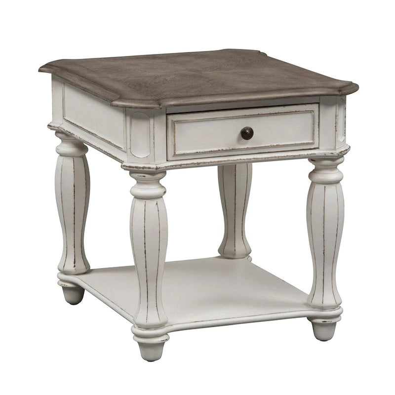 End Table for Living Room- 2 Finish Options - W24 x D28 x H24