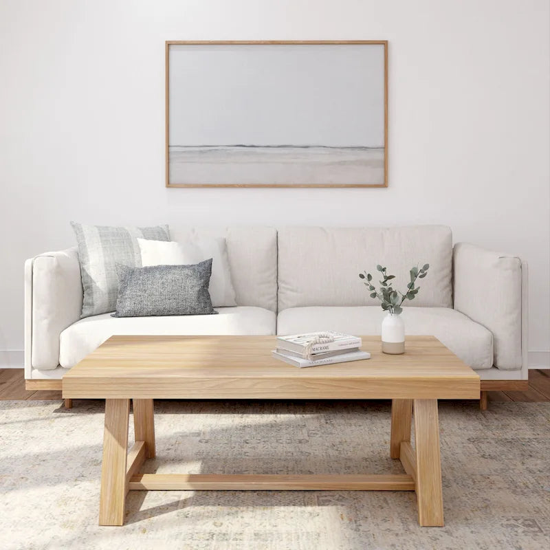 Classic Rectangular Trestle Leg Coffee Table - 48