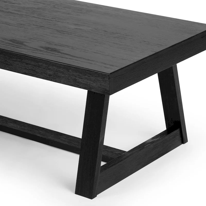Classic Rectangular Trestle Leg Coffee Table - 48