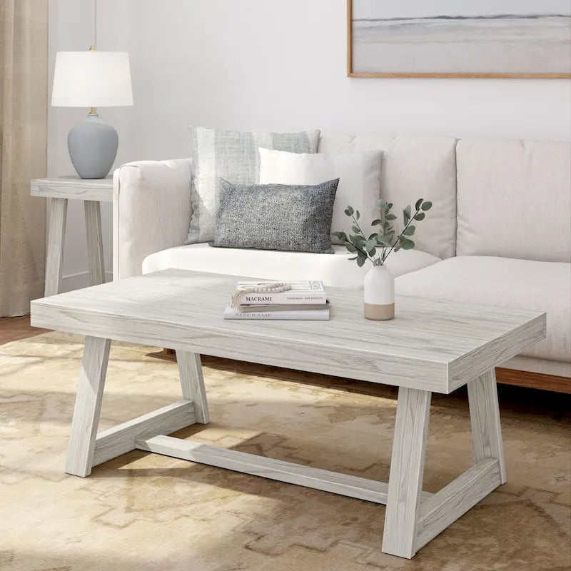 Classic Rectangular Trestle Leg Coffee Table - 48