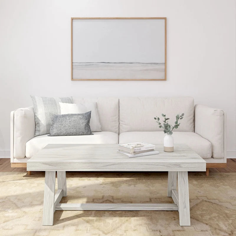 Classic Rectangular Trestle Leg Coffee Table - 48