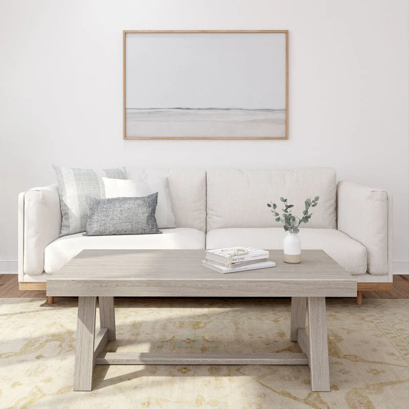 Classic Rectangular Trestle Leg Coffee Table - 48