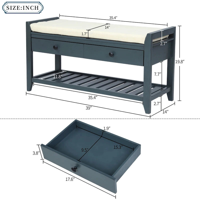 Entryway Storage Bench