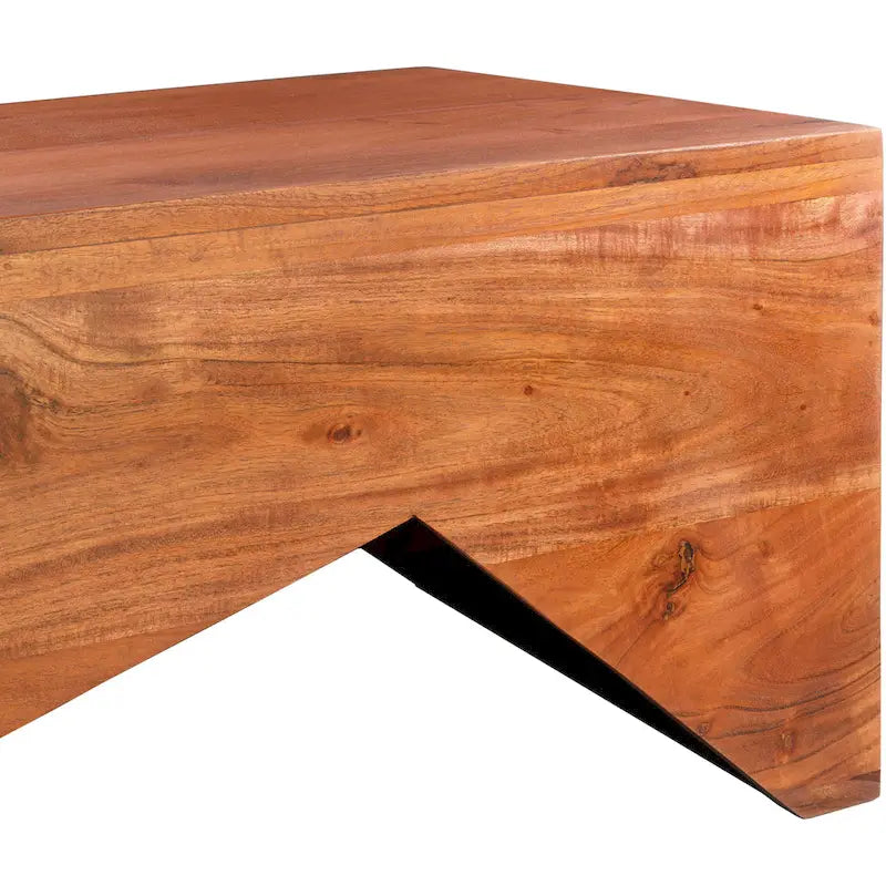 Modern Angular Wooden Coffee Table - 15H x 39W x 22D