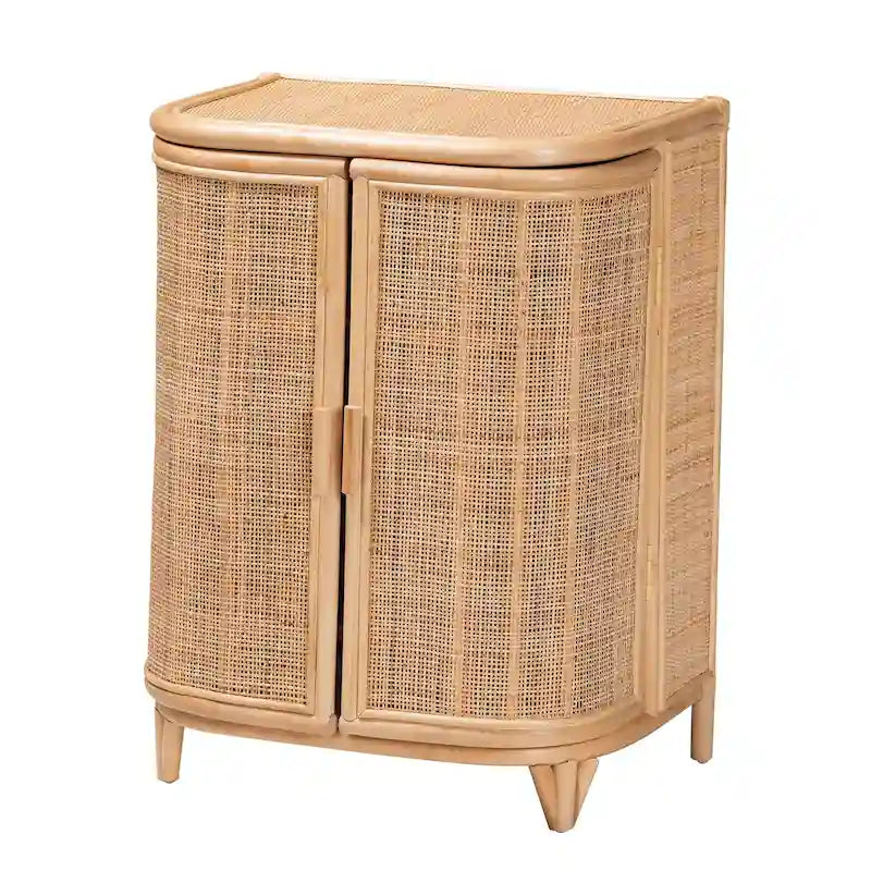 Bohemian Natural Rattan Storage Cabinet