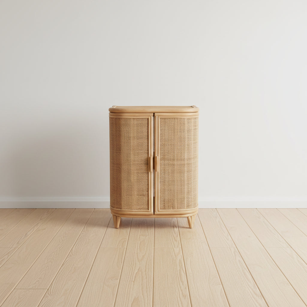 Bohemian Natural Rattan Storage Cabinet