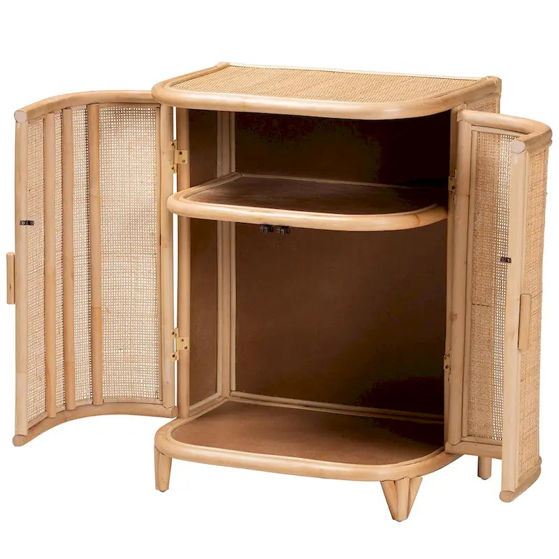 Bohemian Natural Rattan Storage Cabinet