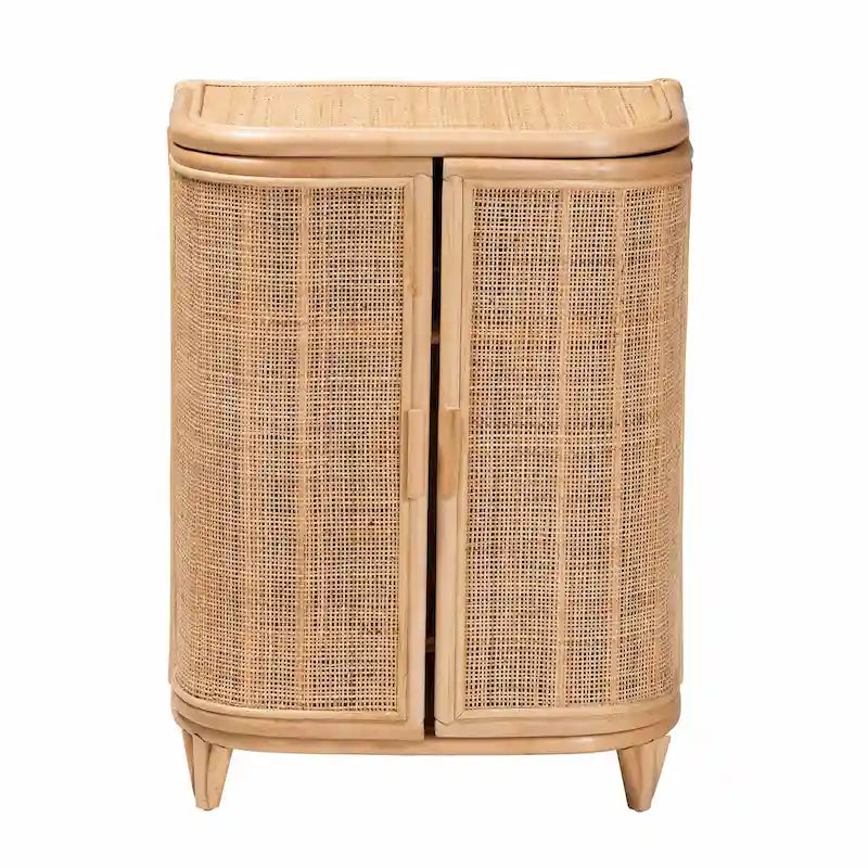 Bohemian Natural Rattan Storage Cabinet