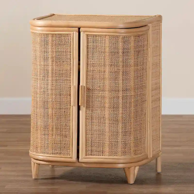 Bohemian Natural Rattan Storage Cabinet