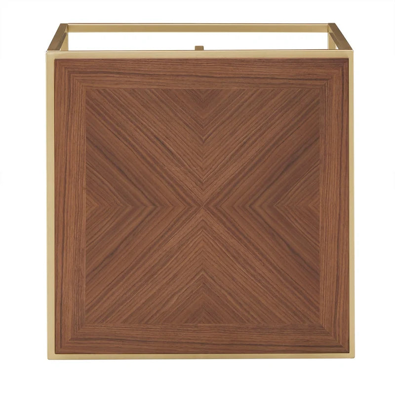 Square Table with Metal Base by