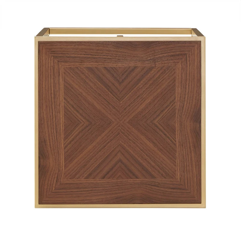 Square Table with Metal Base by