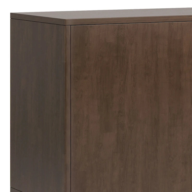 SOLID HARDWOOD 60 inch Wide Mid Century Design Sideboard Buffet in Walnut Brown - 17d x 60w x 30h