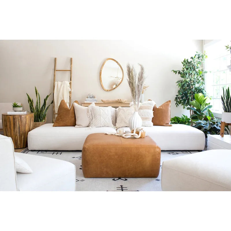 Ottoman - Full Grain Genuine Italian Leather