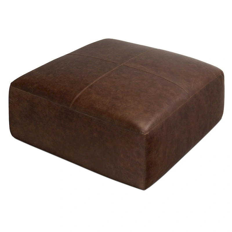 Ottoman - Full Grain Genuine Italian Leather