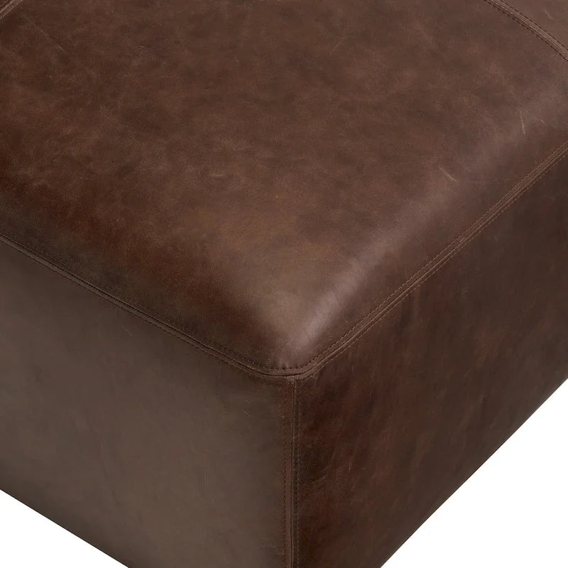 Ottoman - Full Grain Genuine Italian Leather