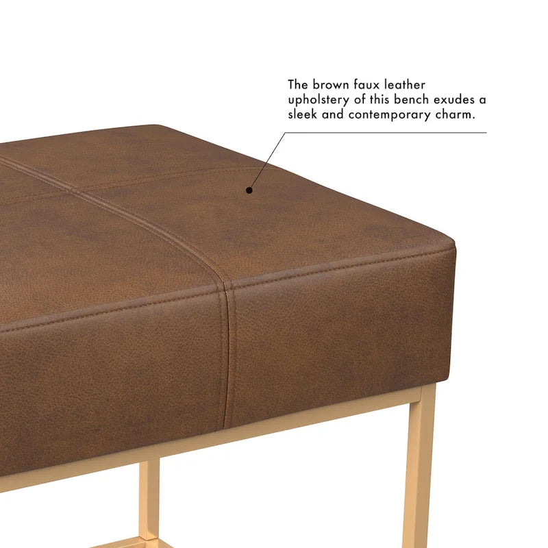 Square Metal Frame Ottoman