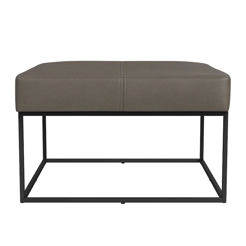 Square Metal Frame Ottoman