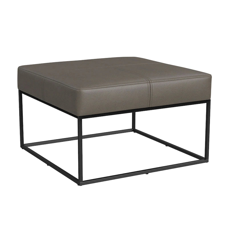 Square Metal Frame Ottoman
