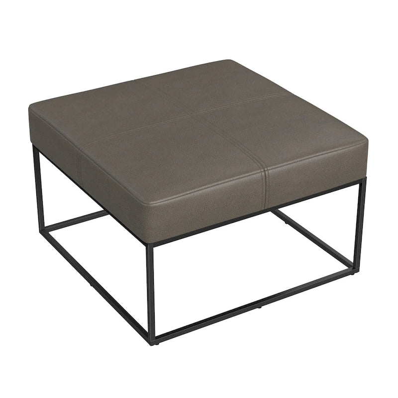 Square Metal Frame Ottoman