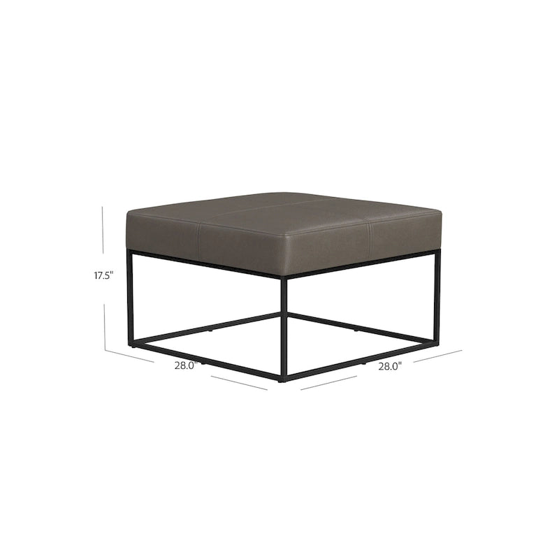 Square Metal Frame Ottoman