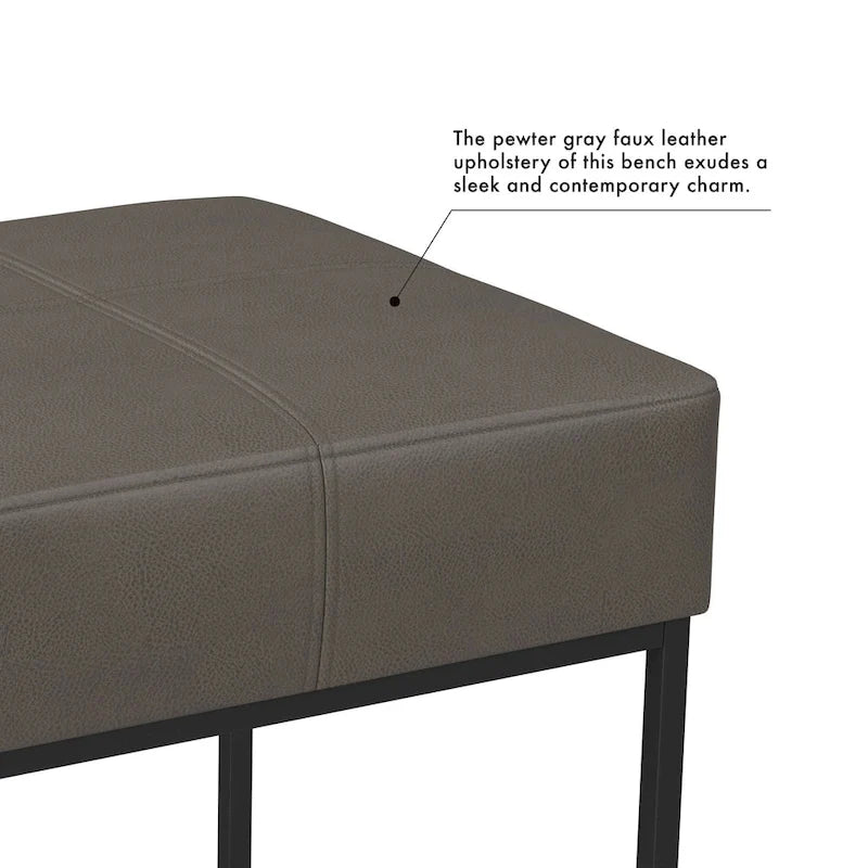 Square Metal Frame Ottoman