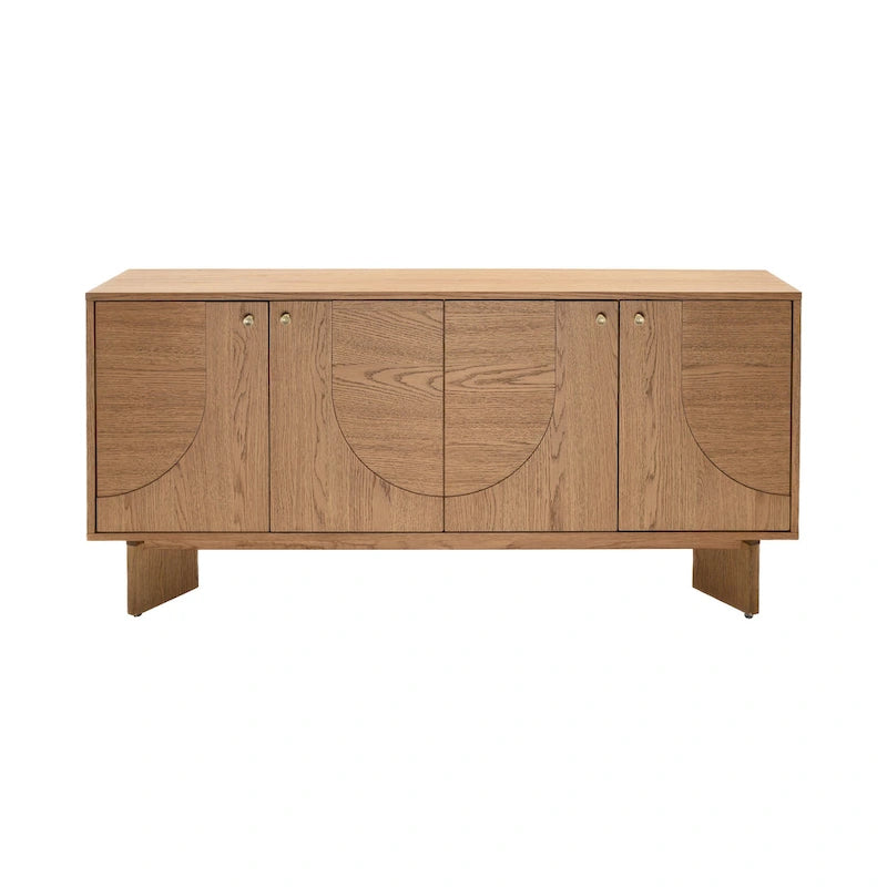 Modern Sideboard Oak Storage Cabinet and Buffet Console