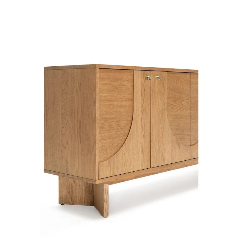 Modern Sideboard Oak Storage Cabinet and Buffet Console