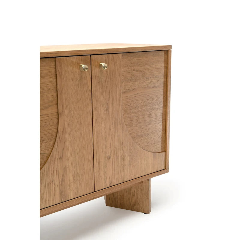 Modern Sideboard Oak Storage Cabinet and Buffet Console