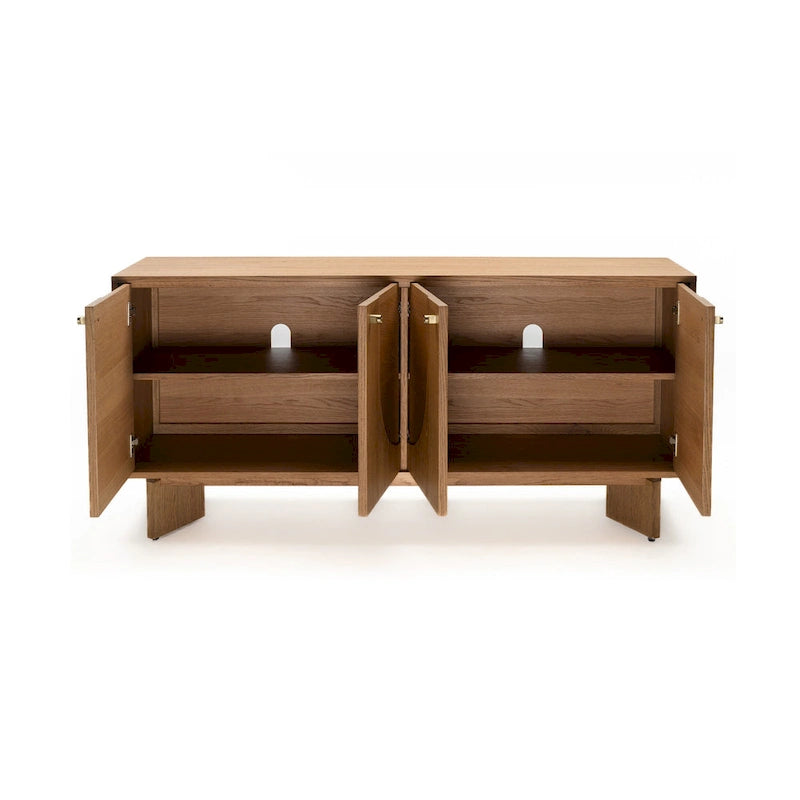 Modern Sideboard Oak Storage Cabinet and Buffet Console